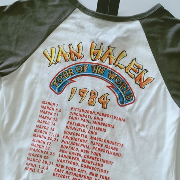 Tour of the World  80’s Van Halen Rock 80’s tee - Picture 5 of 6